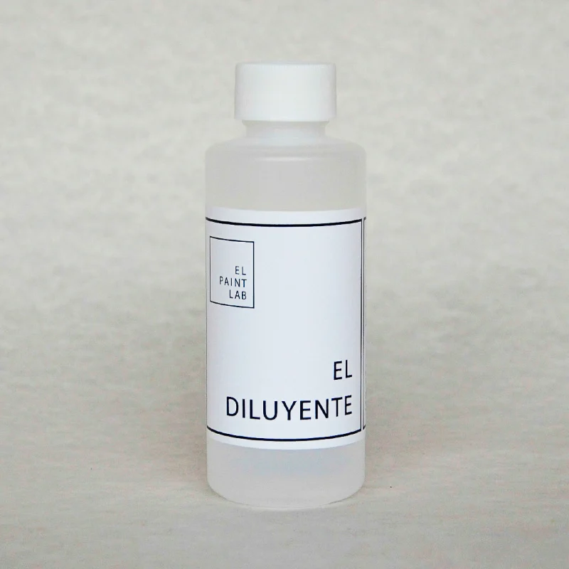 Diluyente El Paint Lab para ajustar la viscosidad y fluidez de pintura acrílica al mezclar pigmentos y medios